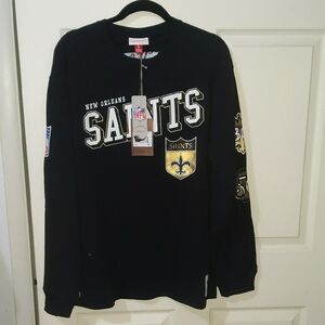 NFL New Orleans Saints Mitchell & Ness Long Sleeve Tee L